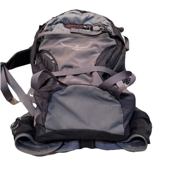 Osprey Stratos 24 Backpack Outdoors Backpacking Medium 24 Liters Grey Black Read - Picture 4 of 12